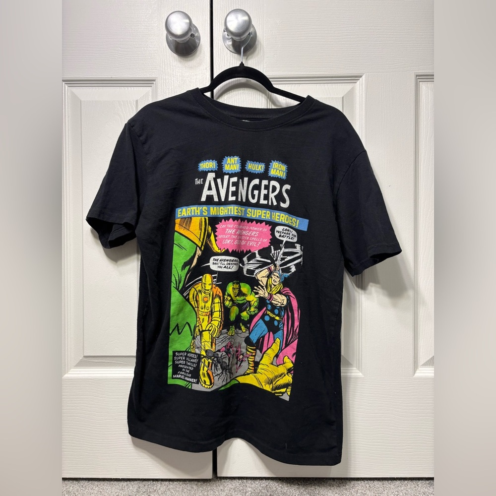 Marvel Black Short Sleeve Avengers Tee